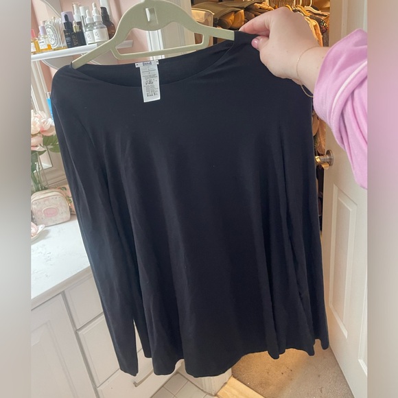 Wolford Black Long Sleeve Scoop Neck Top - Picture 3 of 6